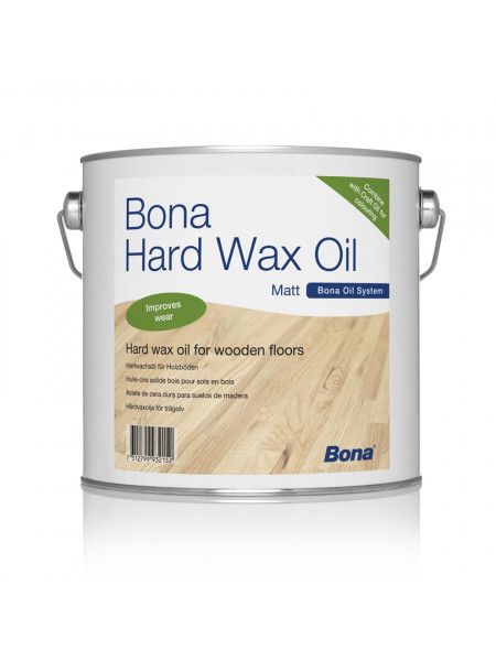 Масло Bona (Бона) Hard Wax Oil (Хард Вакс Ойл) 1K п/мат (масло + воск) 2,5л