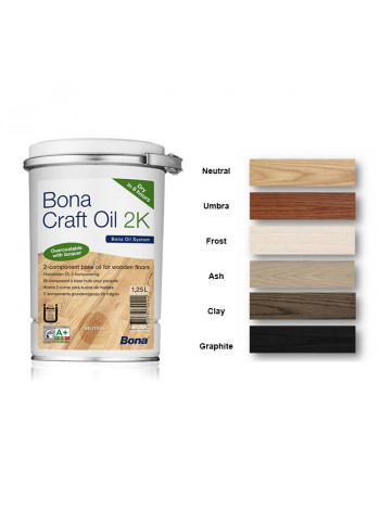 Масло Bona (Бона) Craft Oil (Крафт Ойл) 2K Light Grey (Светлый/Серый) 1,25л