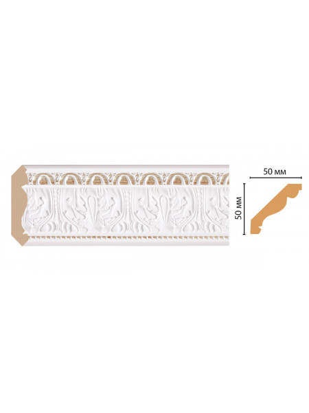 Плинтус потолочный с рисунком DECOMASTER 155-115ДМ (50*50*2400 мм)