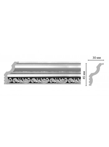 Плинтус потолочный DECOMASTER 148B-63ДМ (45*30*2400мм)