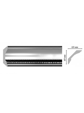 Плинтус потолочный с рисунком DECOMASTER 100C-63ШК/14 ШК/14 (69*69*2400мм)