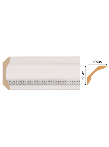 Плинтус потолочный DECOMASTER 100C-60ДМ (69*69*2400мм)